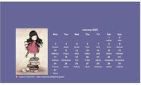 Calendar Gorjuss monthly 2022 a different doll every month