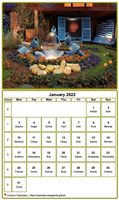 Monthly 2022 calendar with picture at the top