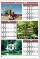 2022 quarterly calendar with one photo per month