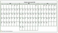 2022 quarterly calendar of landscape format