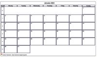 Calendar january 2023