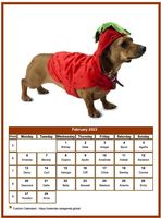 February 2023 calendar of serie 'dogs'
