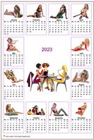 Calendar  2023 annual tubes women
