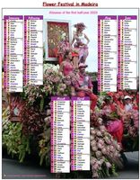 Photo calendar biannul festival of flowers in Madeira