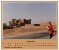 Calendar august 2023 horizontal with photo