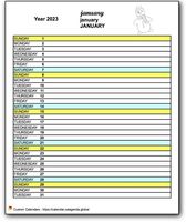 January 2023 diary for primary schools