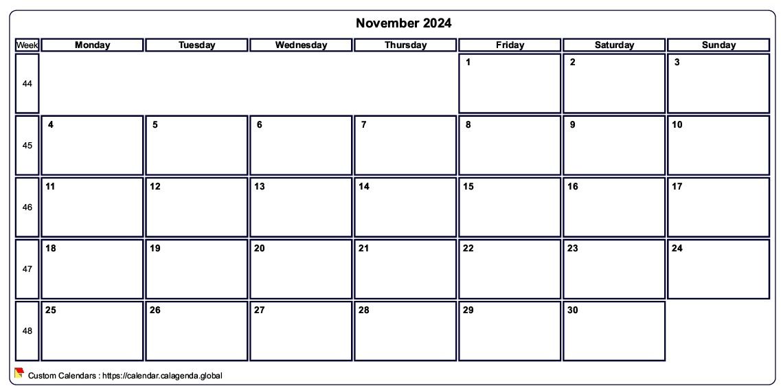 Calendar November 2024