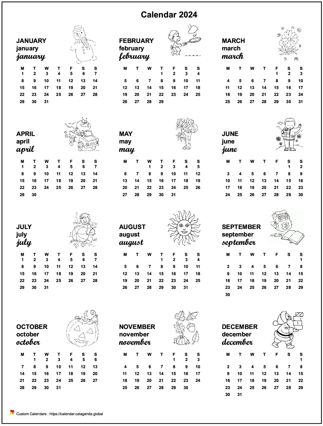 Calendar 2024 annual maternal and primary school