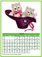 May calendar of serie 'cats'