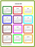 2024 annual color calendar