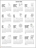 Annual calendar primary school