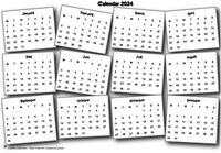 Annual 2024 calendar pell-mell