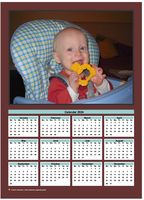 Annual calendar with a picture of a child