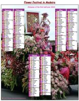 Photo calendar biannul festival of flowers in Madeira