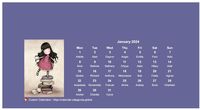 Calendar Gorjuss monthly 2024 a different doll every month
