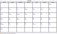 2025  calendar June blank format landscape