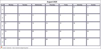 Calendar August 2025