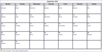 2025  calendar September blank format landscape