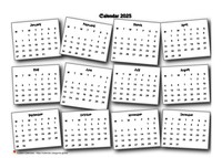 Annual 2025 calendar pell-mell