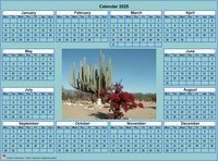 2025 cyan photo calendar