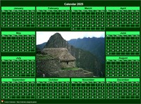 2025 green photo calendar