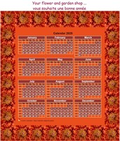 2025 printable calendar with picture, size 3x4 table