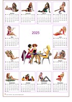 Calendar  2025 annual tubes women