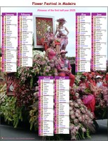 2025 photo calendar biannul festival of flowers in Madeira