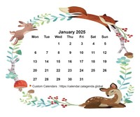 Calendar April 2025 flora and fauna style