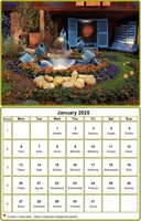 April 2025 calendar with picture at the top