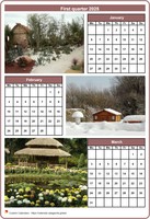 2025 quarterly calendar with one photo per month