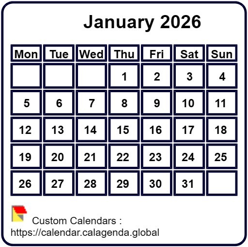 Calendar monthly 2026 to print, white background, tiny size, pocket size, special wallet