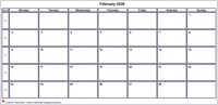 Calendar February 2026