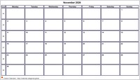 Calendar November 2026