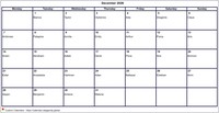 2026  calendar December blank format landscape