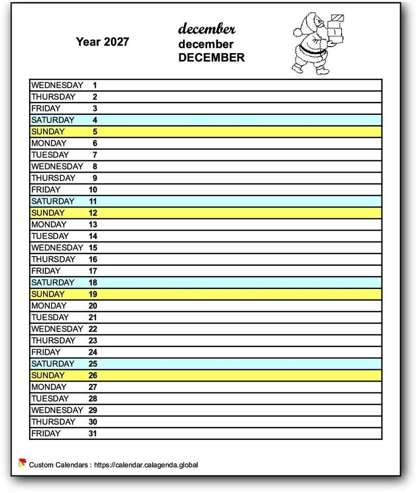 Calendar monthly 2027 school agenda primary school