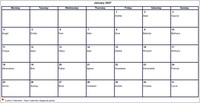2027  calendar January blank format landscape