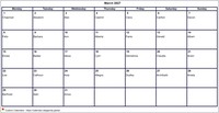 2027  calendar March blank format landscape