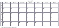 Calendar April 2027