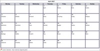 2027  calendar April blank format landscape
