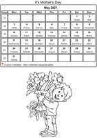 May 2027 coloring calendar