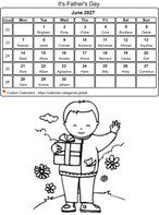 June 2027 coloring calendar