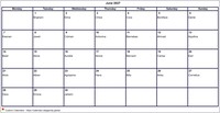 2027  calendar June blank format landscape