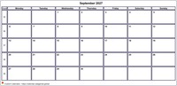 Calendar September 2027