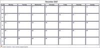 Calendar December 2027