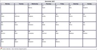 2027  calendar December blank format landscape