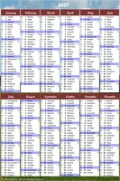 Annual calendar 2027 to print portrait
