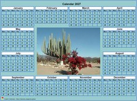 2027 cyan photo calendar