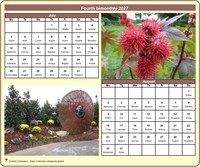 2027 two-month calendar with a different photo each month