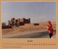 Calendar January 2027 horizontal with photo
